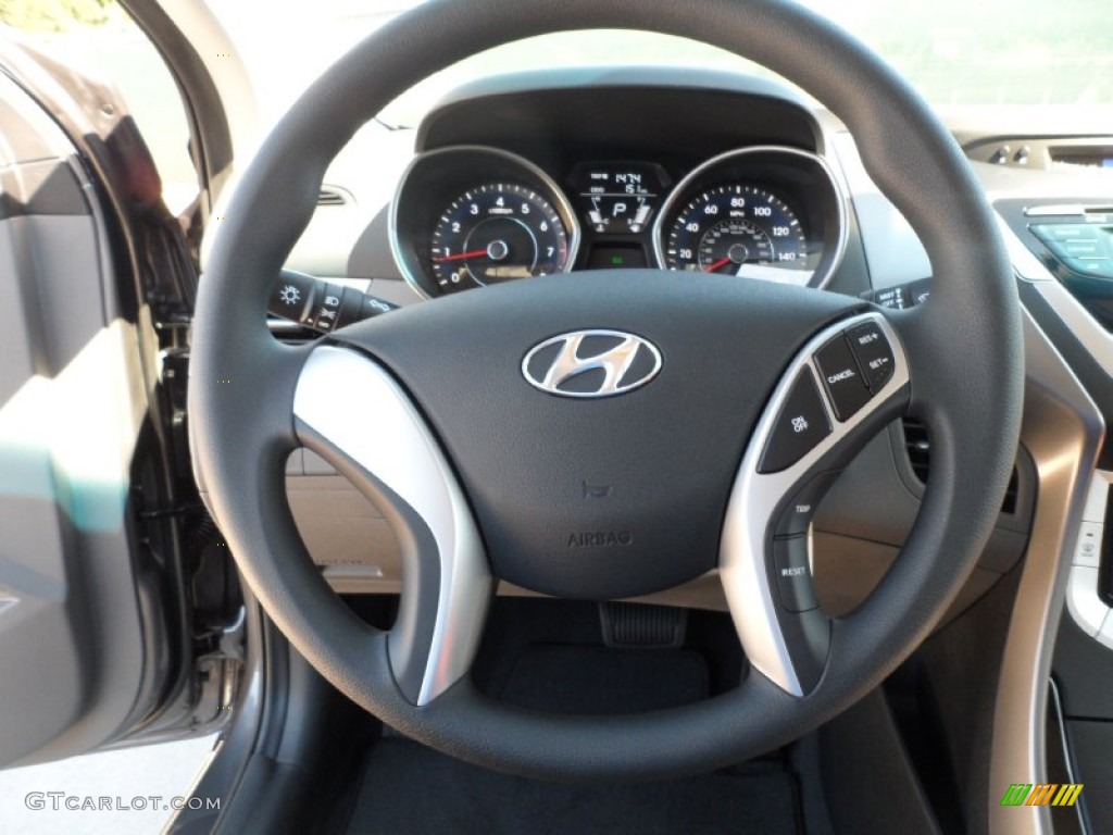 2012 Elantra GLS - Harbor Gray Metallic / Gray photo #30