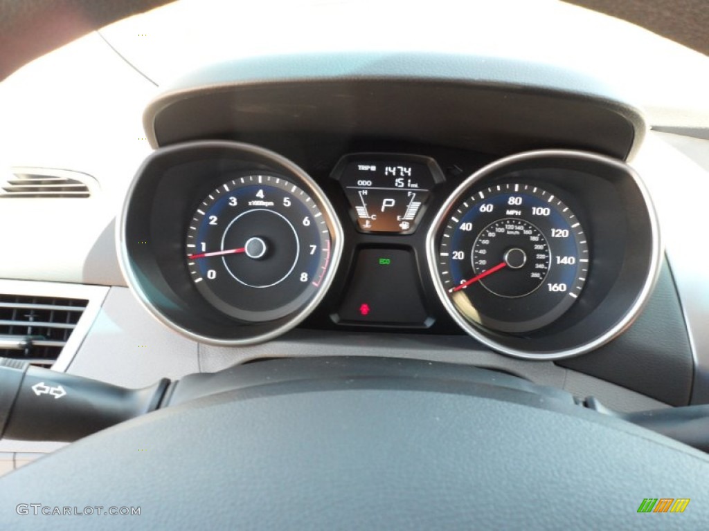 2012 Elantra GLS - Harbor Gray Metallic / Gray photo #31
