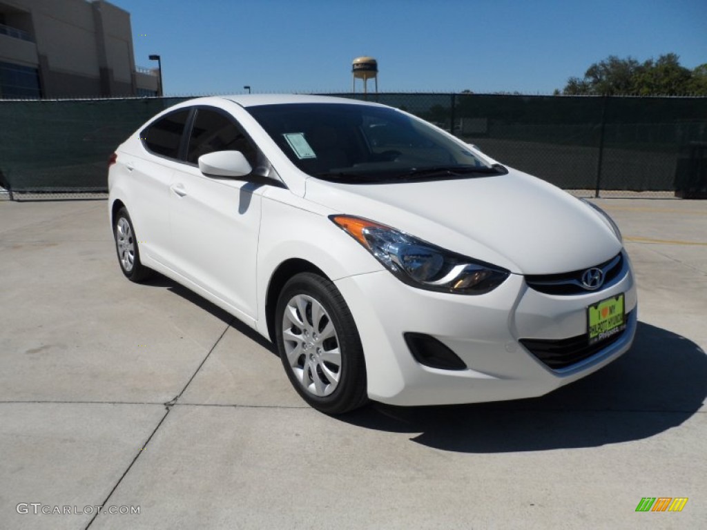 Shimmering White Hyundai Elantra