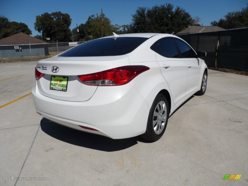 2012 Elantra GLS - Shimmering White / Beige photo #3