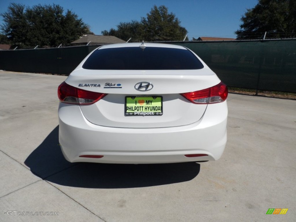 2012 Elantra GLS - Shimmering White / Beige photo #4