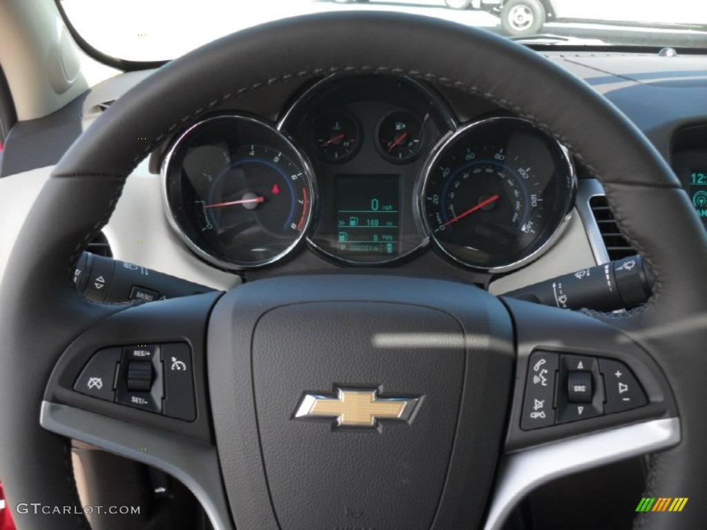 2012 Chevrolet Cruze LTZ/RS Cocoa/Light Neutral Steering Wheel Photo #54842725