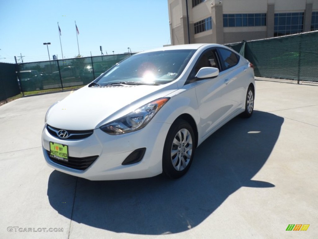 2012 Elantra GLS - Shimmering White / Beige photo #7