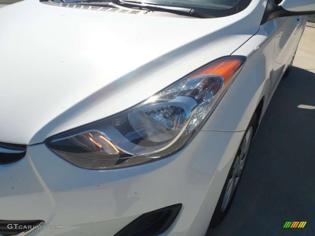 2012 Elantra GLS - Shimmering White / Beige photo #9