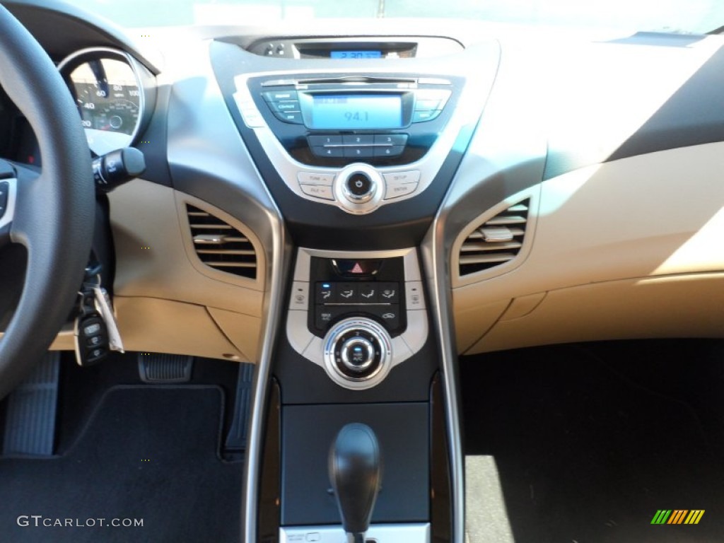 2012 Elantra GLS - Shimmering White / Beige photo #26