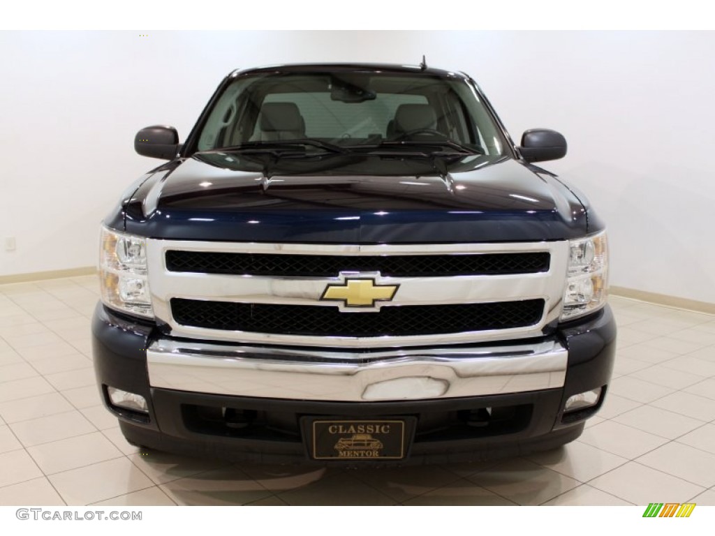 2008 Silverado 1500 LT Extended Cab 4x4 - Dark Blue Metallic / Light Titanium/Ebony Accents photo #2