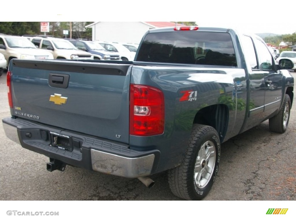 2009 Silverado 1500 LT Extended Cab 4x4 - Blue Granite Metallic / Ebony photo #11