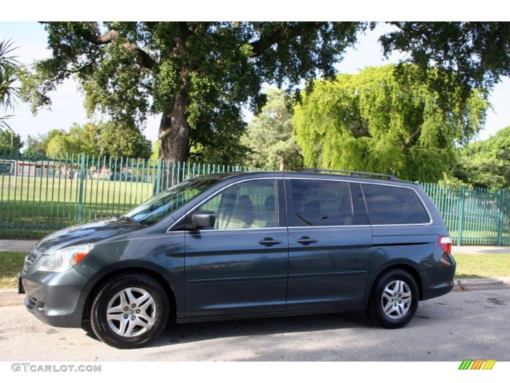 2005 Odyssey EX-L - Slate Green Metallic / Gray photo #2