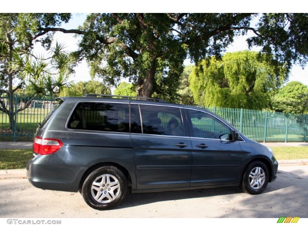 2005 Odyssey EX-L - Slate Green Metallic / Gray photo #10