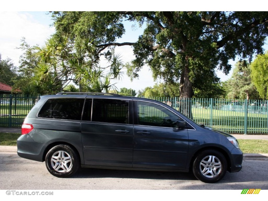 2005 Odyssey EX-L - Slate Green Metallic / Gray photo #11