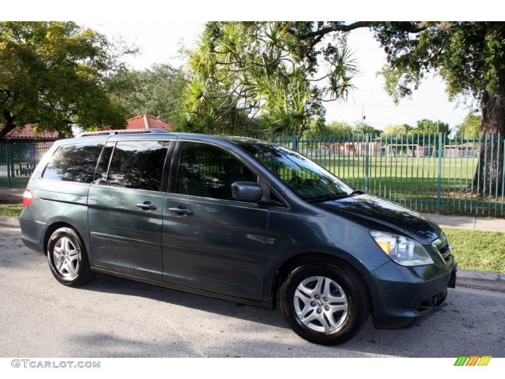 2005 Odyssey EX-L - Slate Green Metallic / Gray photo #13