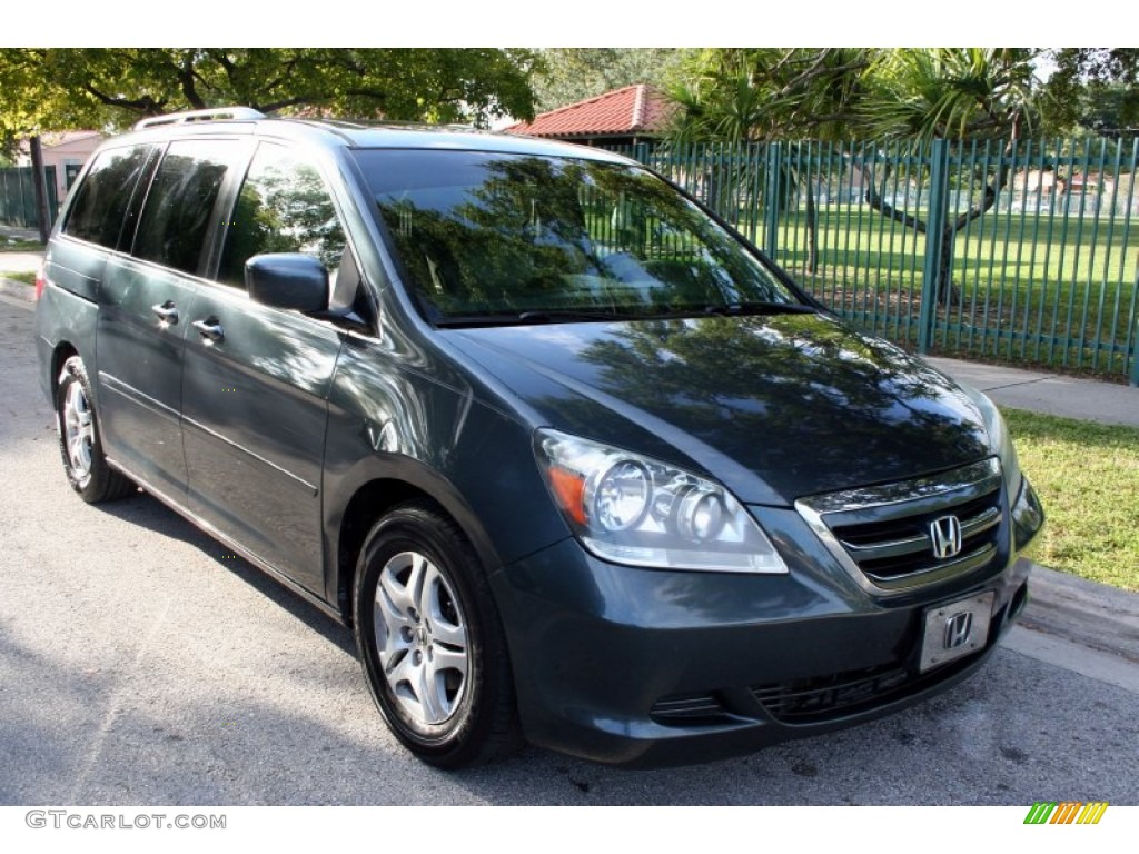 2005 Odyssey EX-L - Slate Green Metallic / Gray photo #15