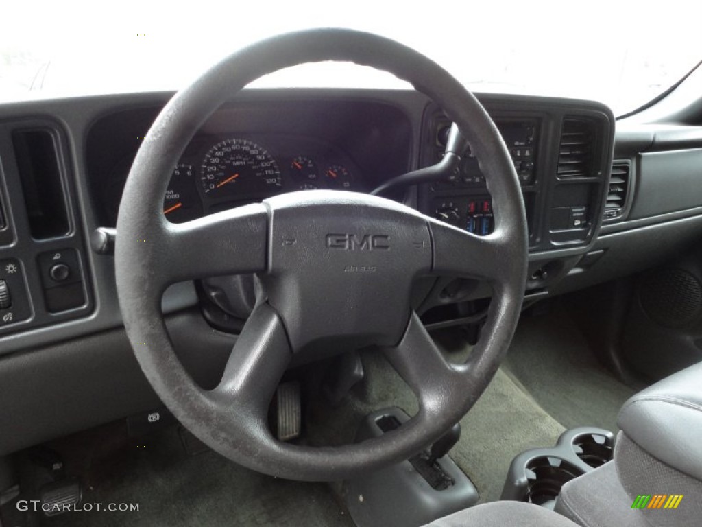 2003 GMC Sierra 1500 SLE Extended Cab 4x4 Dark Pewter Steering Wheel Photo #54847667