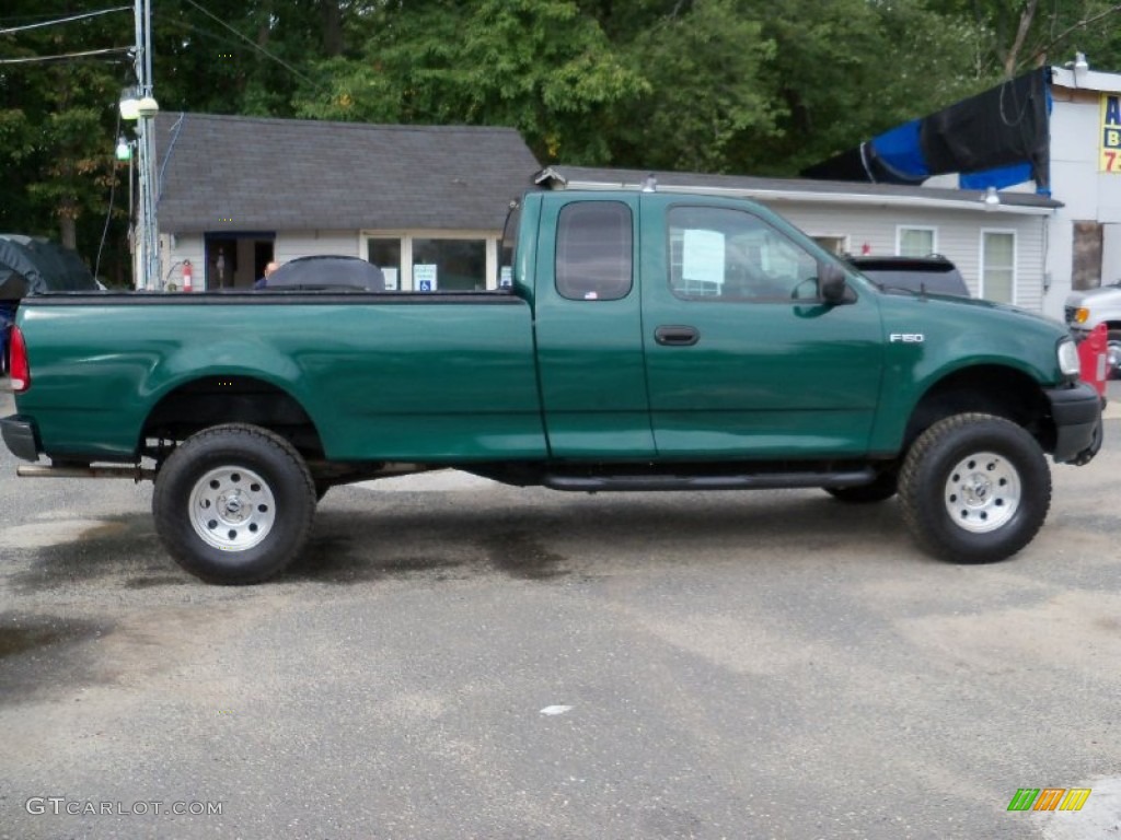 Amazon Green Metallic 2000 Ford F150 XL Extended Cab Exterior Photo #54849337