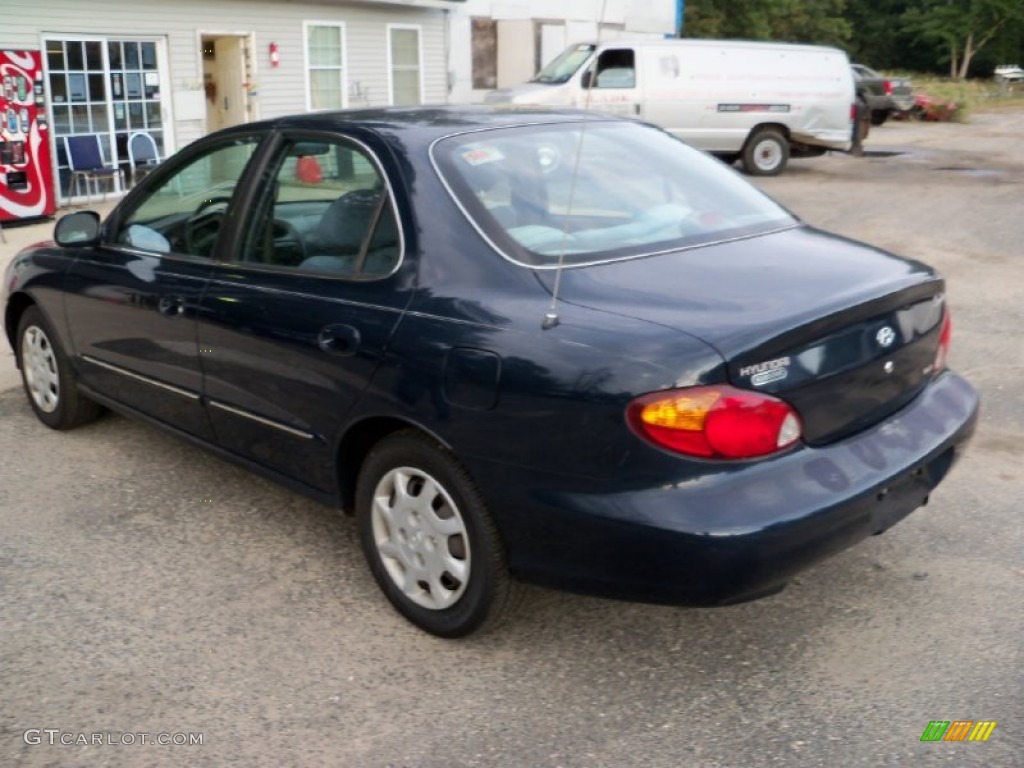 2000 Elantra GLS Sedan - Ebony Black / Gray photo #5