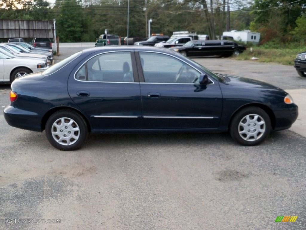 2000 Elantra GLS Sedan - Ebony Black / Gray photo #7