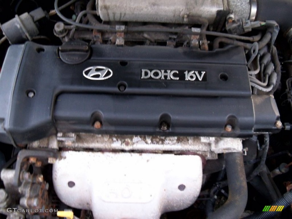 2000 Elantra GLS Sedan - Ebony Black / Gray photo #19