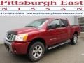 2008 Red Brawn Nissan Titan SE Crew Cab 4x4  photo #1