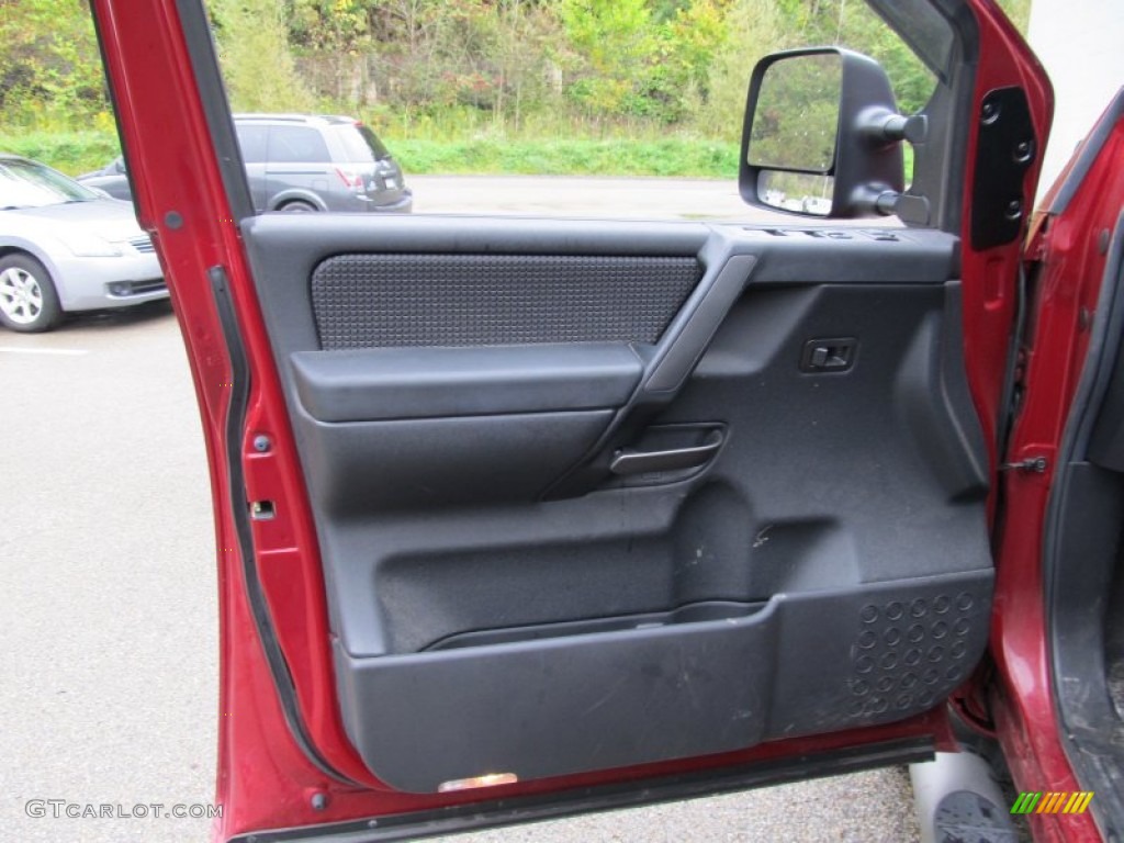 2008 Nissan Titan SE Crew Cab 4x4 Charcoal Door Panel Photo #54849892