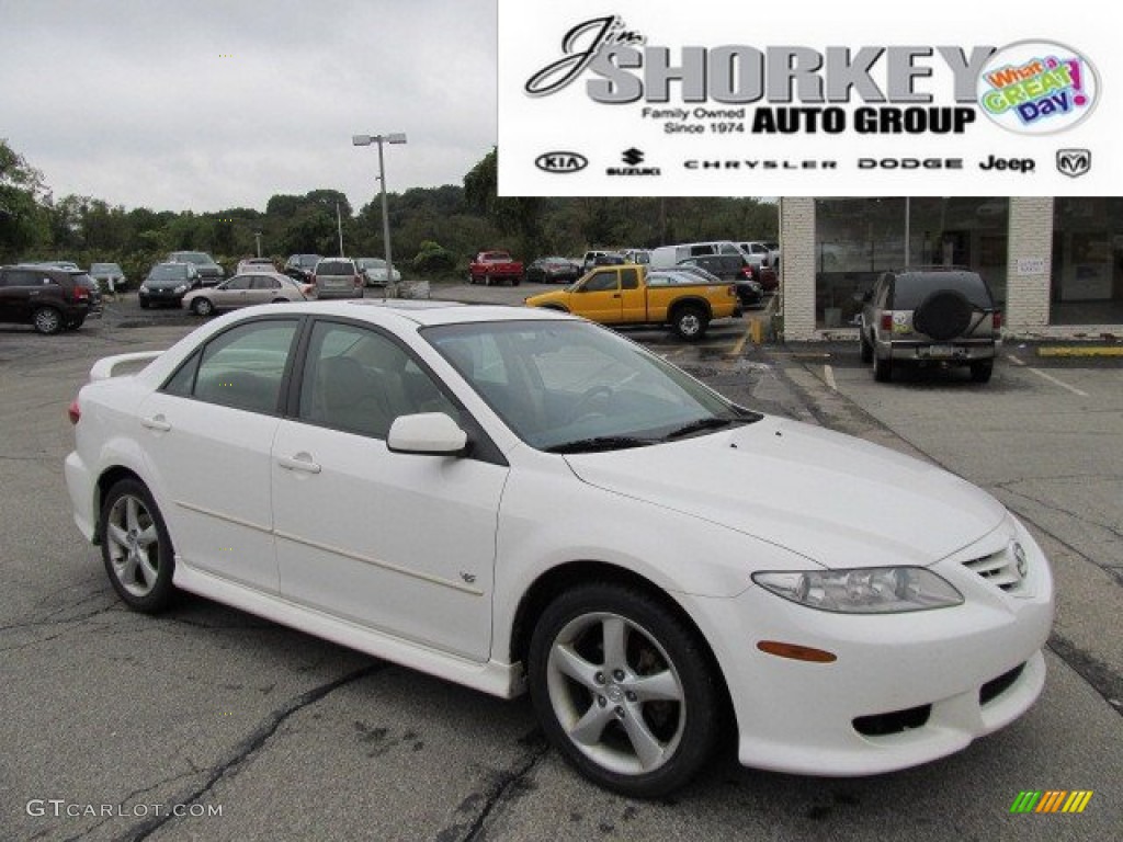 2005 MAZDA6 s Grand Touring Sedan - Performance White / Beige photo #1