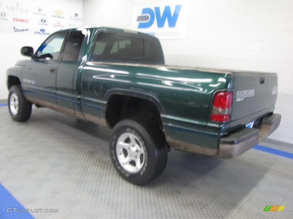2001 Ram 1500 SLT Club Cab 4x4 - Forest Green Pearl / Agate photo #4