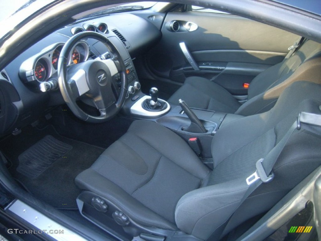 Carbon Black Interior 2006 Nissan 350Z Coupe Photo #54853987