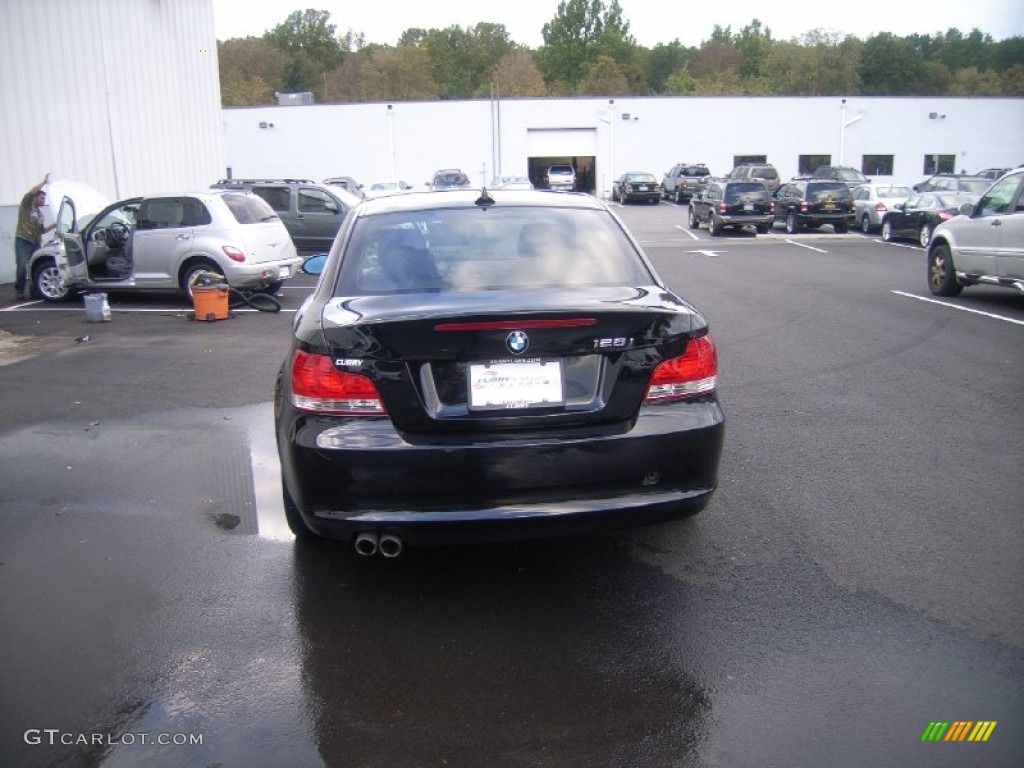 2008 1 Series 128i Coupe - Jet Black / Black photo #4