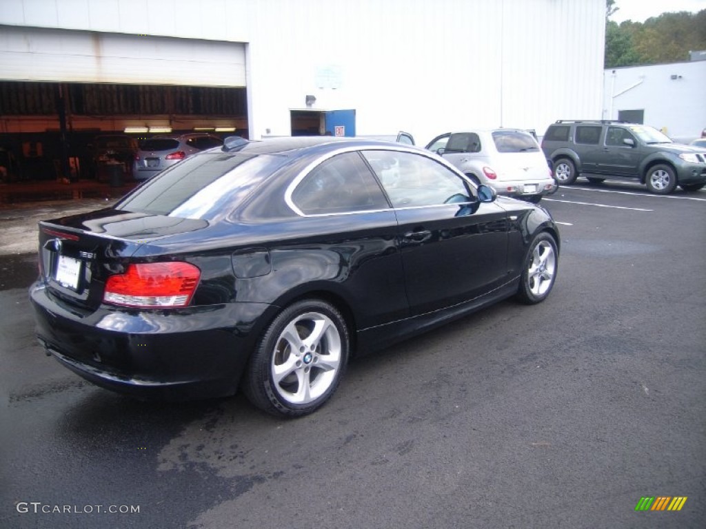 2008 1 Series 128i Coupe - Jet Black / Black photo #5