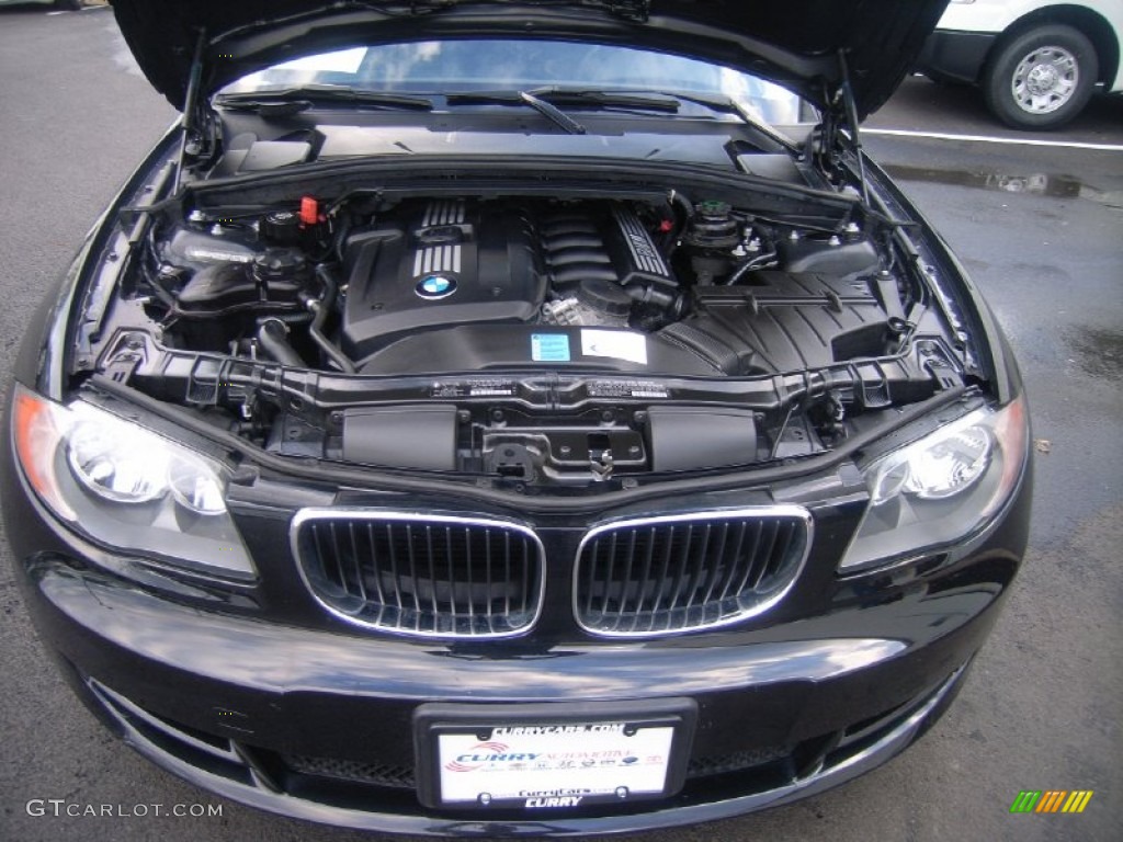 2008 1 Series 128i Coupe - Jet Black / Black photo #8