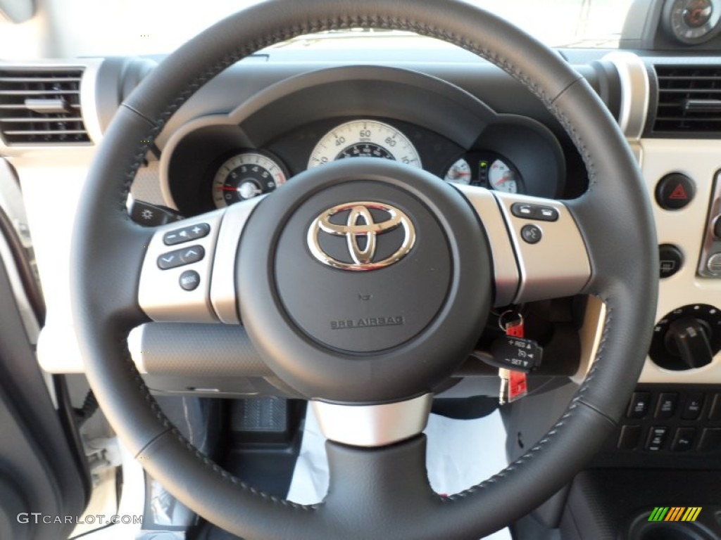 2012 Toyota FJ Cruiser 4WD Dark Charcoal Steering Wheel Photo #54856006