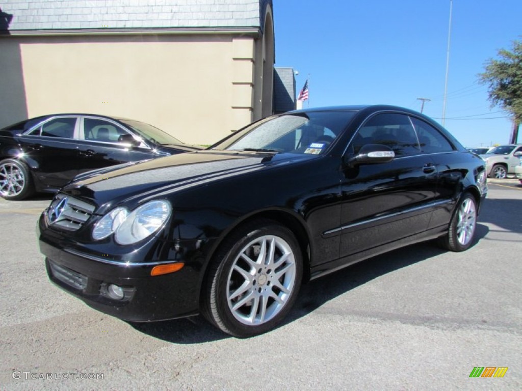 2009 CLK 350 Coupe - Black / Black photo #7