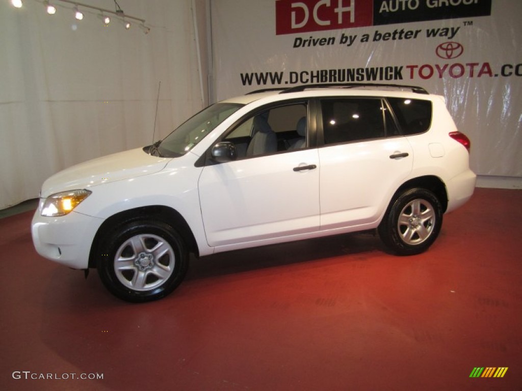 2007 RAV4 4WD - Super White / Ash Gray photo #3