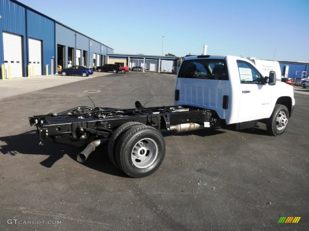 Summit White 2012 GMC Sierra 3500HD Regular Cab 4x4 Dually Chassis Exterior Photo #54859600