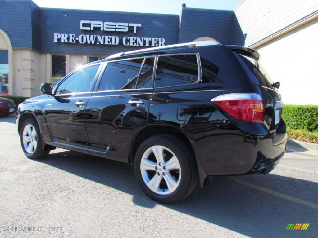 2008 Highlander Limited - Black / Sand Beige photo #2