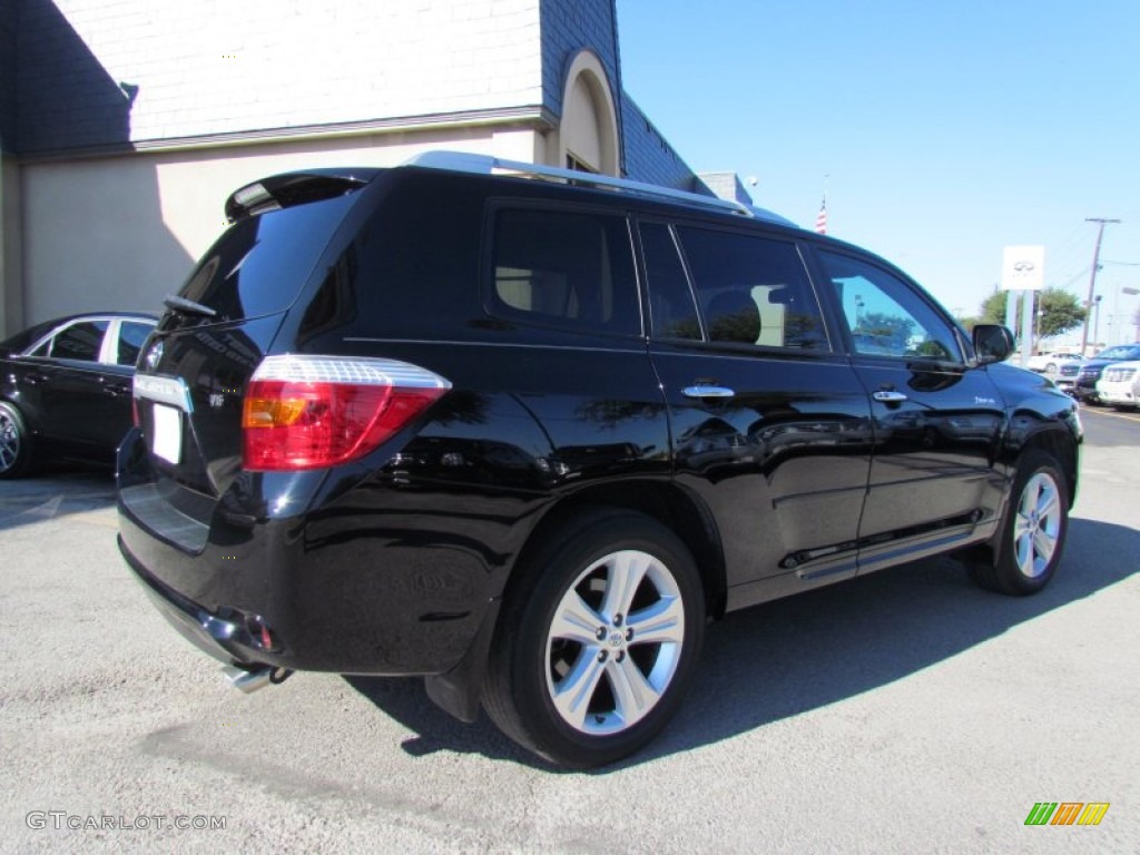 2008 Highlander Limited - Black / Sand Beige photo #3