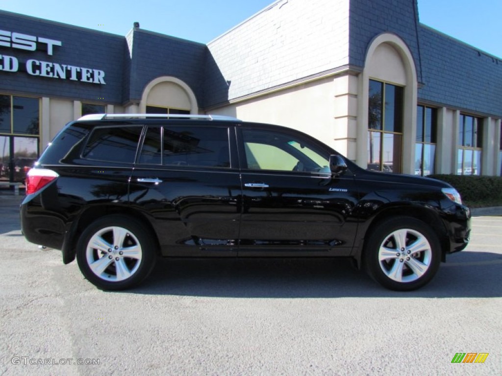 2008 Highlander Limited - Black / Sand Beige photo #4