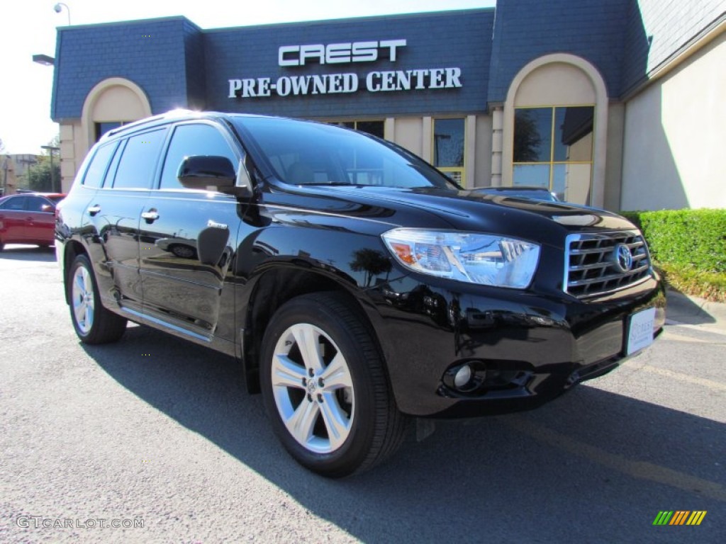 2008 Highlander Limited - Black / Sand Beige photo #5