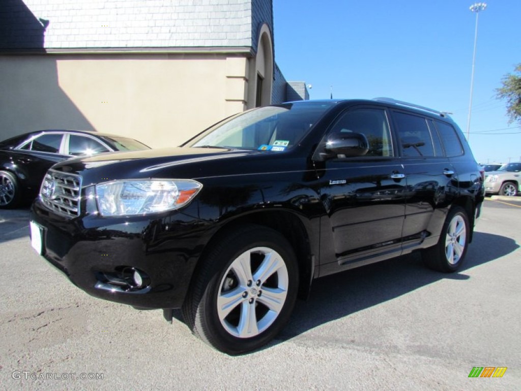 2008 Highlander Limited - Black / Sand Beige photo #7