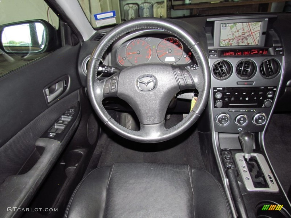 2006 MAZDA6 s Grand Sport Hatchback - Tungsten Gray Metallic / Black photo #14
