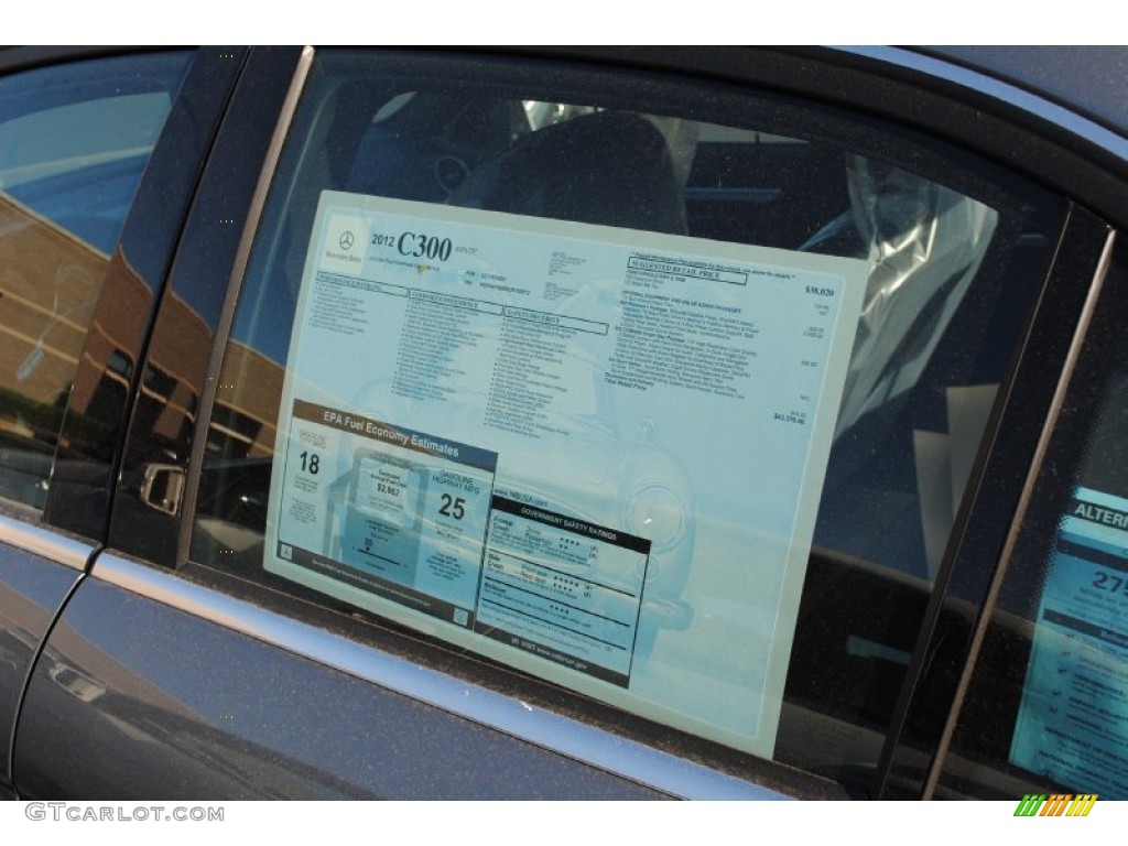 2012 Mercedes-Benz C 300 Sport 4Matic Window Sticker Photo #54860845