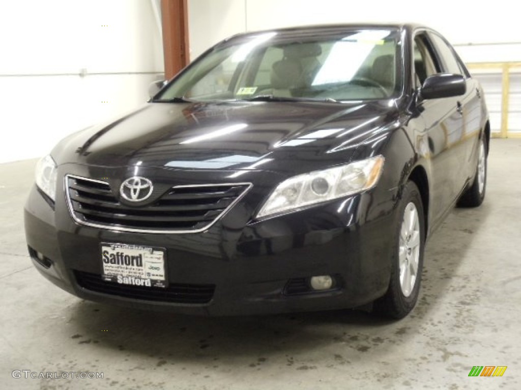 2007 Camry XLE V6 - Black / Bisque photo #1