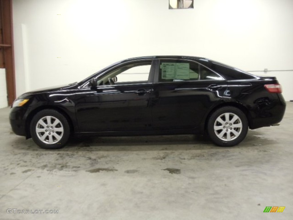 2007 Camry XLE V6 - Black / Bisque photo #2
