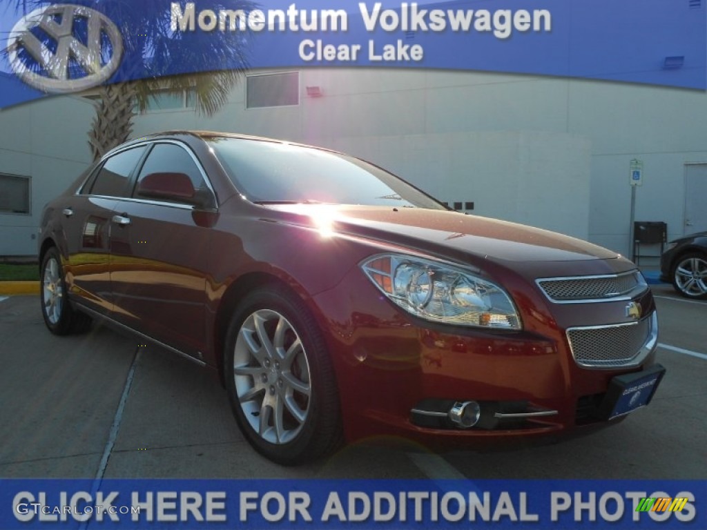 2009 Malibu LTZ Sedan - Red Jewel / Cocoa/Cashmere photo #1