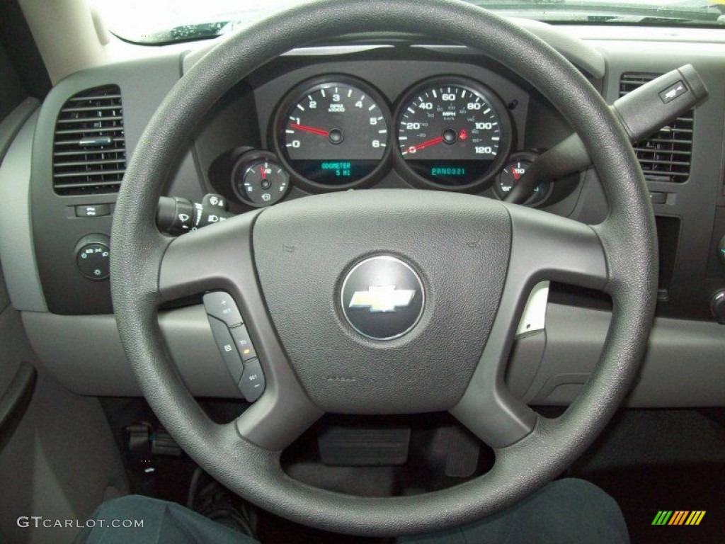 2012 Chevrolet Silverado 1500 LS Extended Cab Dark Titanium Steering Wheel Photo #54862078