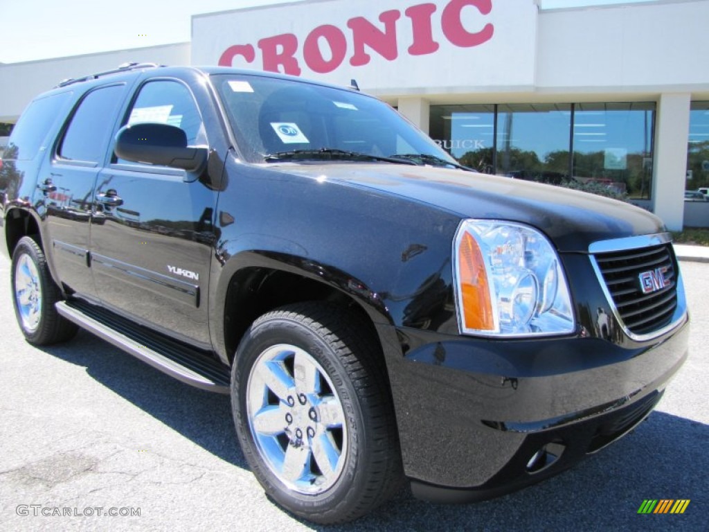 2012 Yukon SLT - Onyx Black / Ebony photo #1