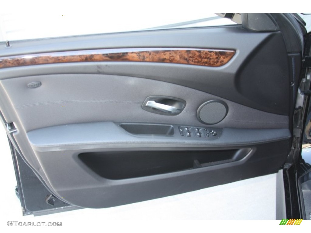 2009 BMW 5 Series 550i Sedan Black Door Panel Photo #54865483