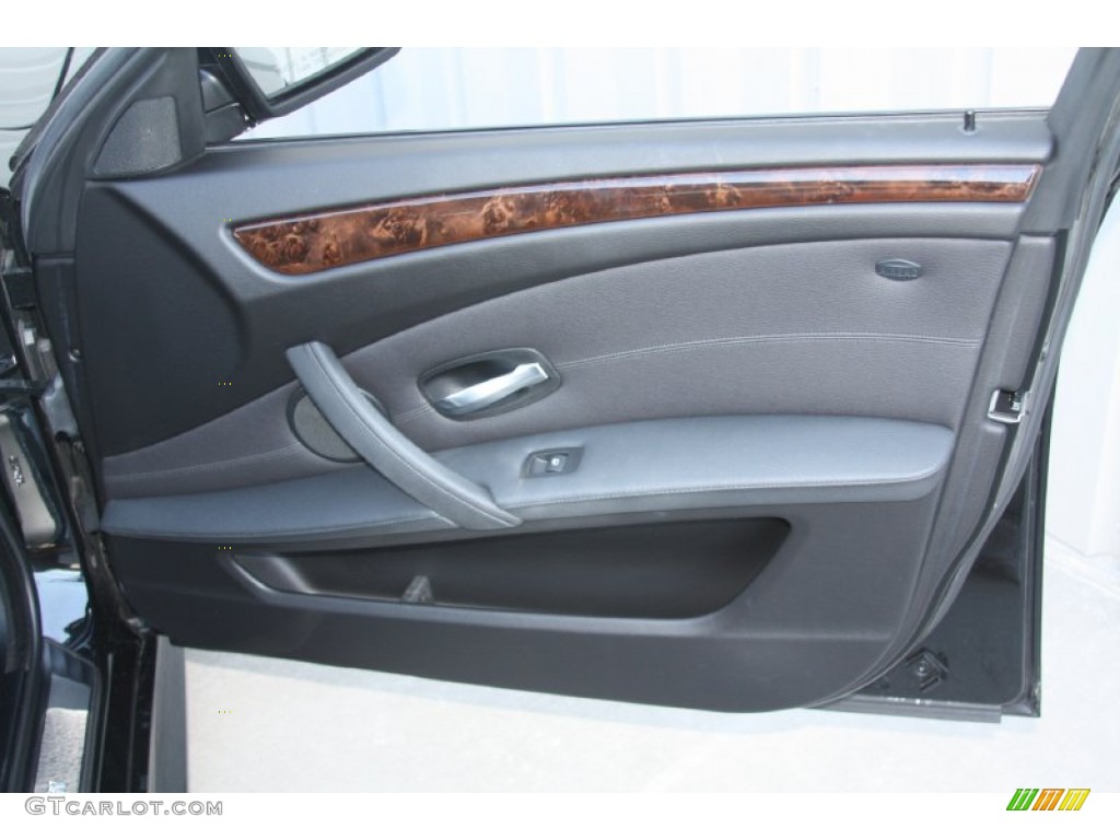 2009 BMW 5 Series 550i Sedan Black Door Panel Photo #54865744