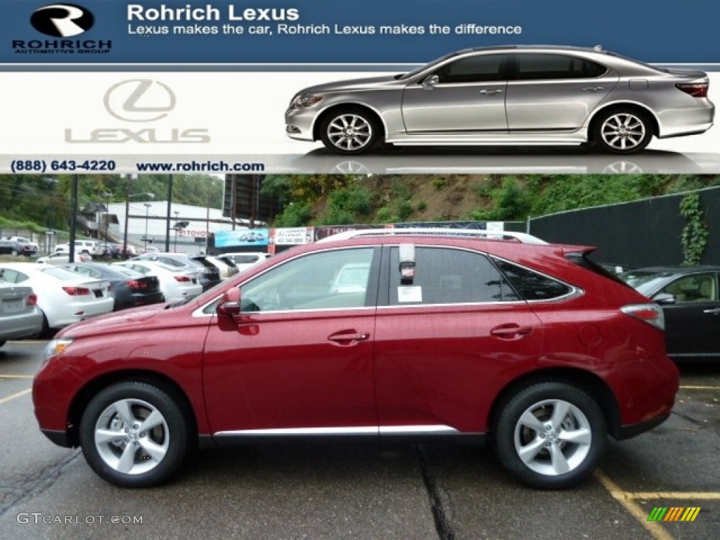 2012 RX 350 AWD - Matador Red Metallic / Parchment photo #1