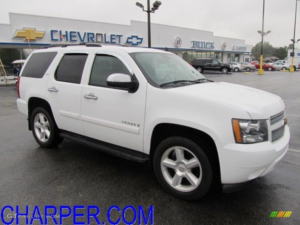 2008 Tahoe LTZ 4x4 - Summit White / Ebony photo #1