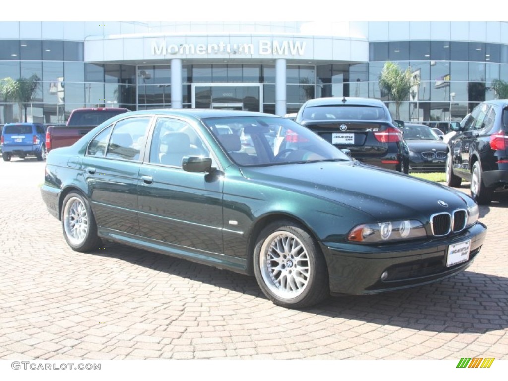 2002 5 Series 530i Sedan - Oxford Green Metallic / Sand photo #1